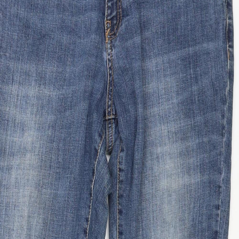 Dorothy Perkins Womens Blue Cotton Tapered Jeans Size 12 L24 in Regular Button
