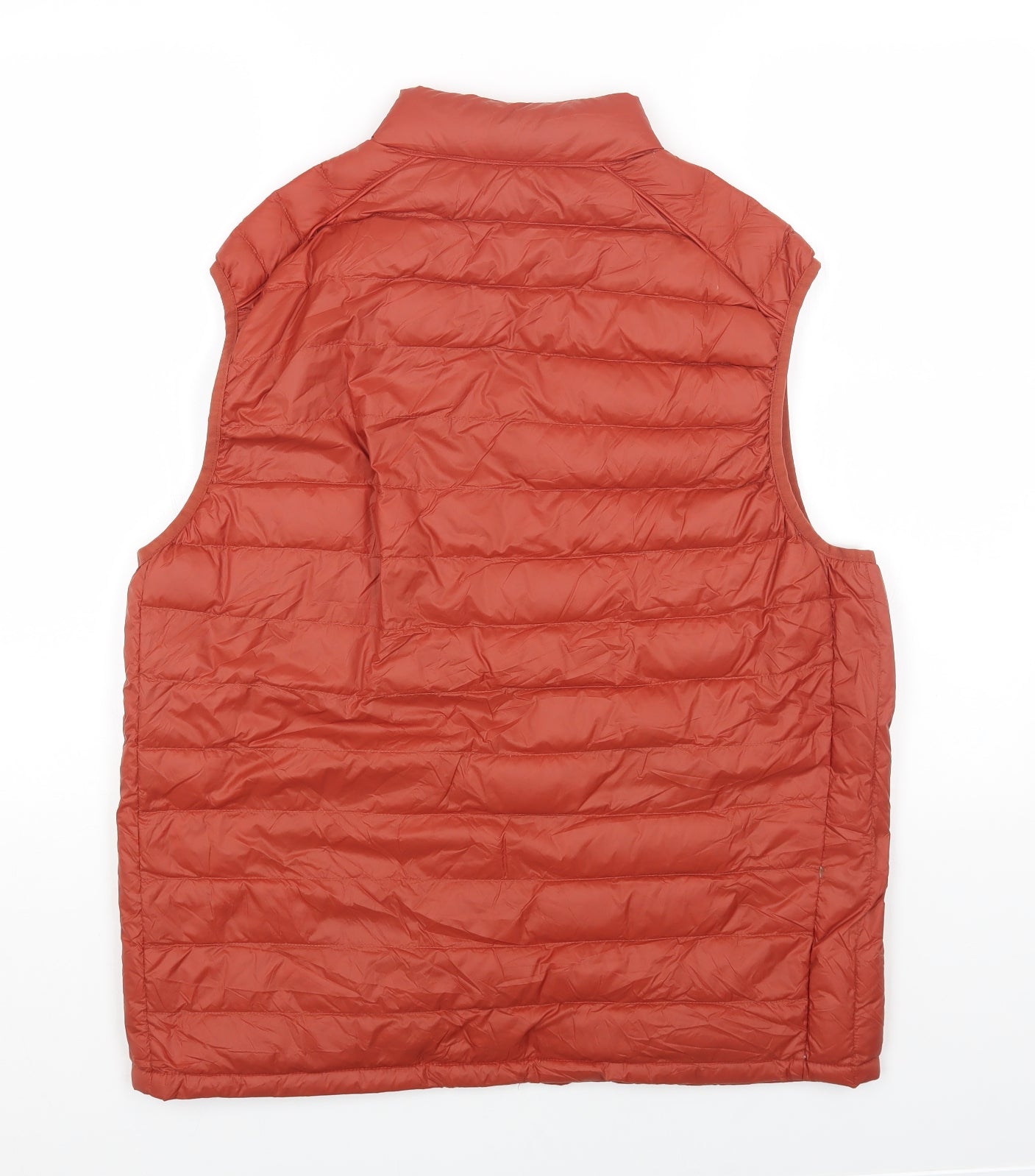 Marks and Spencer Mens Orange Gilet Jacket Size L Zip