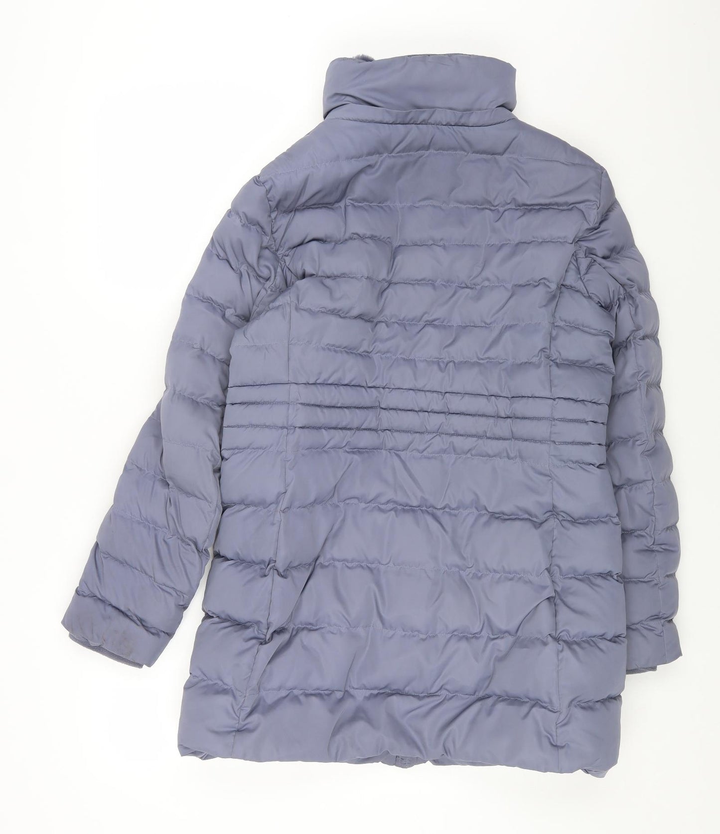 Marks and Spencer Womens Blue Puffer Jacket Coat Size 10 Zip