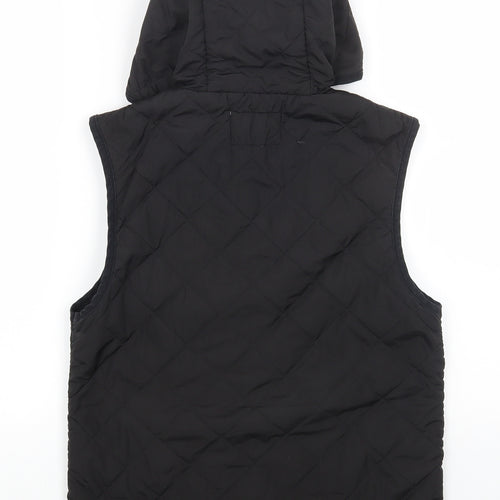 River Island Womens Black Gilet Jacket Size XS Button