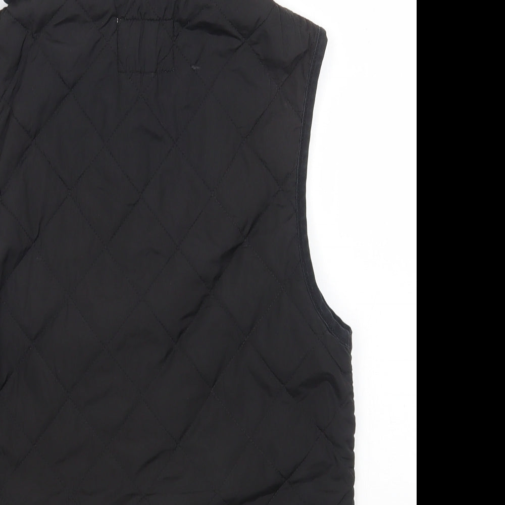 River Island Womens Black Gilet Jacket Size XS Button