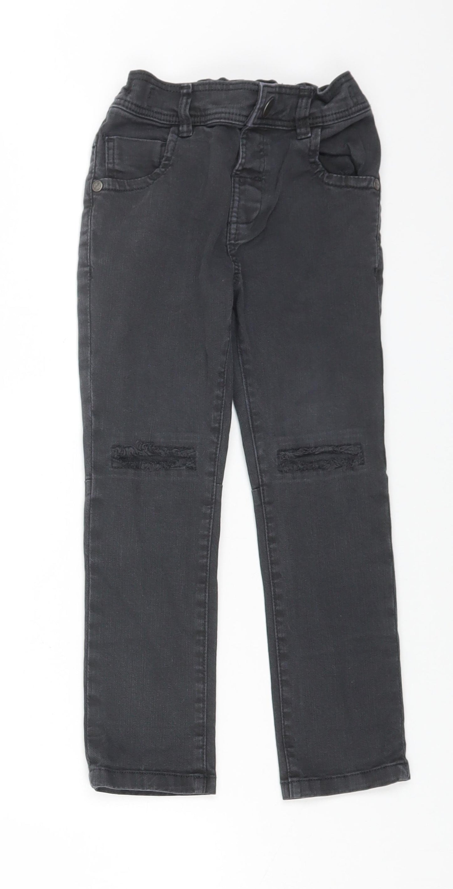 NEXT Boys Black Cotton Skinny Jeans Size 2-3 Years Regular Button