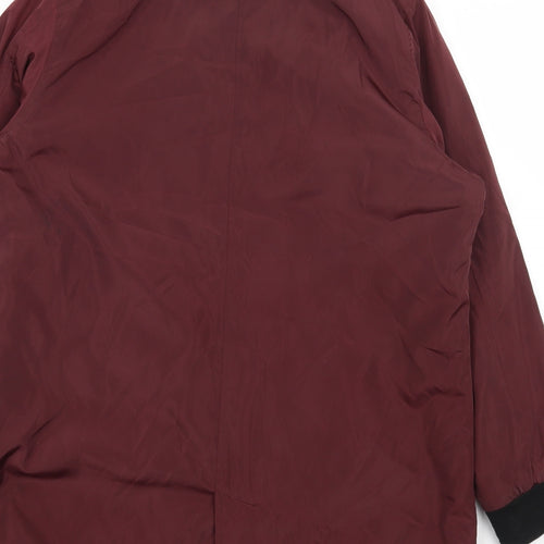 Brave Soul Womens Red Puffer Jacket Coat Size L Zip