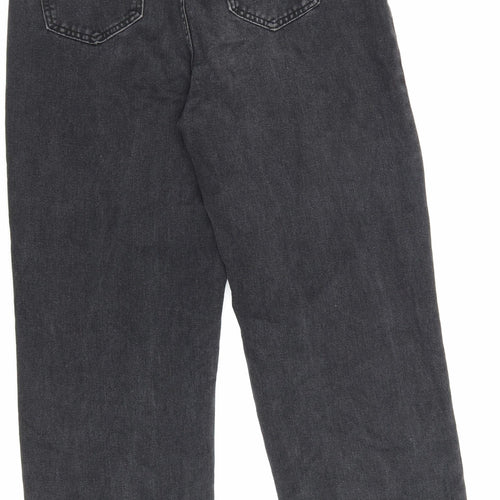 SheIn Womens Black Cotton Straight Jeans Size M L28.5 in Regular Zip