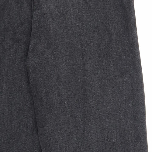 SheIn Womens Black Cotton Straight Jeans Size M L28.5 in Regular Zip