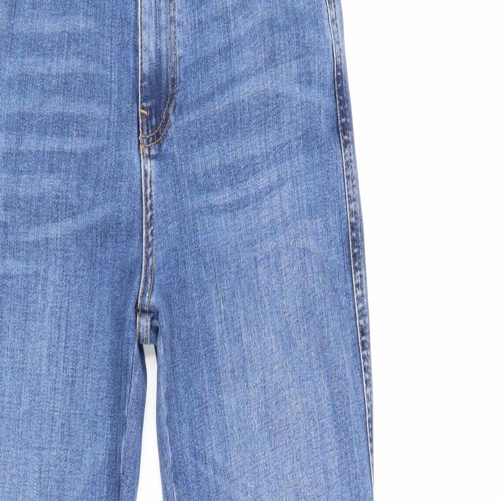 Autograph Womens Blue Cotton Bootcut Jeans Size 8 L32 in Regular Zip