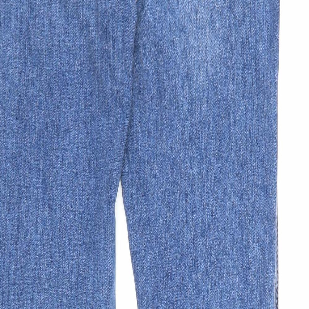 Autograph Womens Blue Cotton Bootcut Jeans Size 8 L32 in Regular Zip