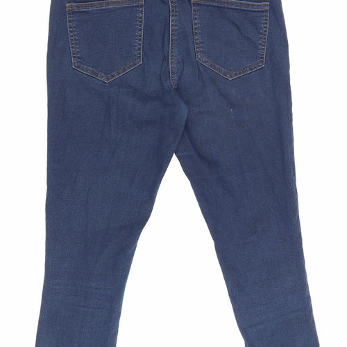 George Girls Blue Cotton Skinny Jeans Size S Regular Zip
