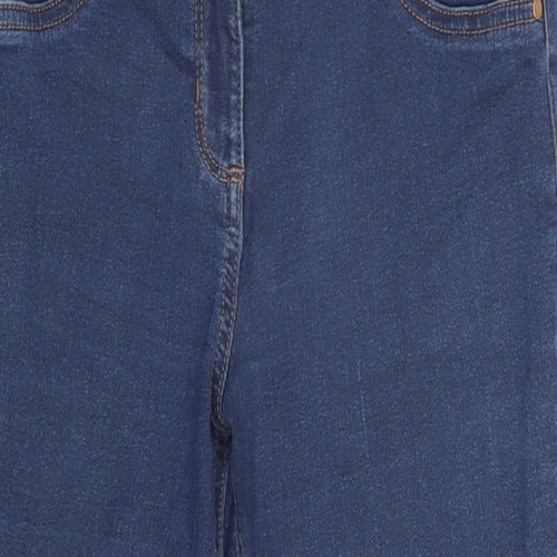 George Girls Blue Cotton Skinny Jeans Size S Regular Zip