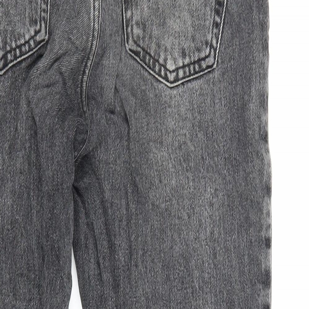 Topshop Womens Grey Polyester Mom Jeans Size 30 in L36.5 in Regular Zip