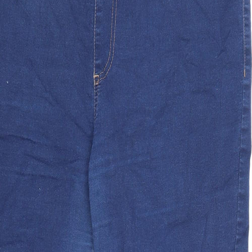 Marks and Spencer Womens Blue Cotton Skinny Jeans Size 20 L27 in Regular