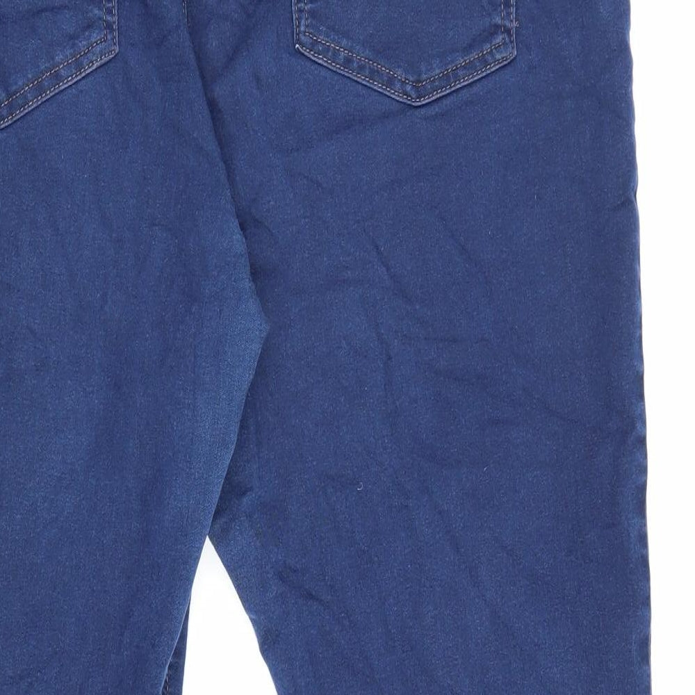 Marks and Spencer Womens Blue Cotton Skinny Jeans Size 20 L27 in Regular