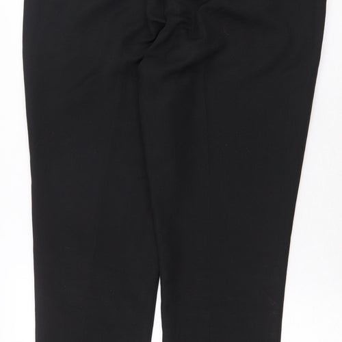 NEXT Womens Black Polyester Trousers Size 14 L27 in Regular Zip