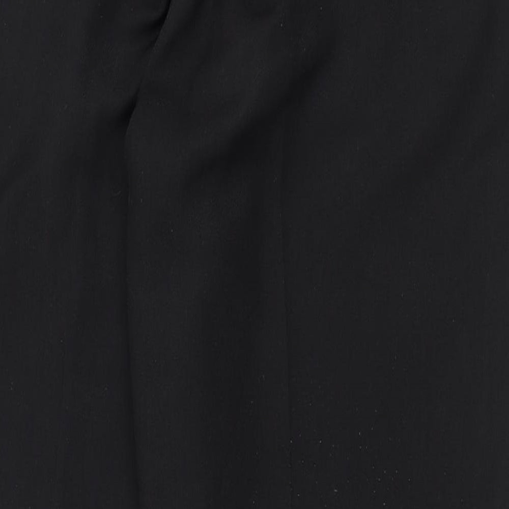 NEXT Womens Black Polyester Trousers Size 14 L27 in Regular Zip