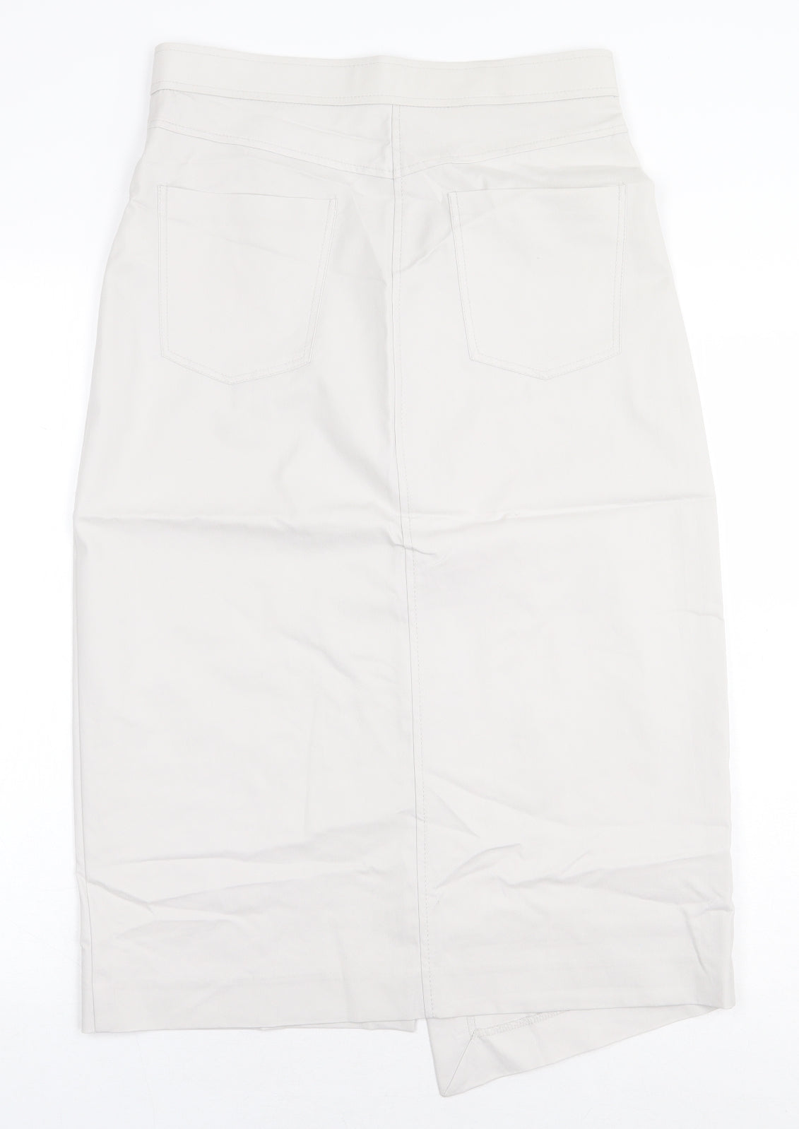 Zara Womens Grey Lyocell Wrap Skirt Size M Button