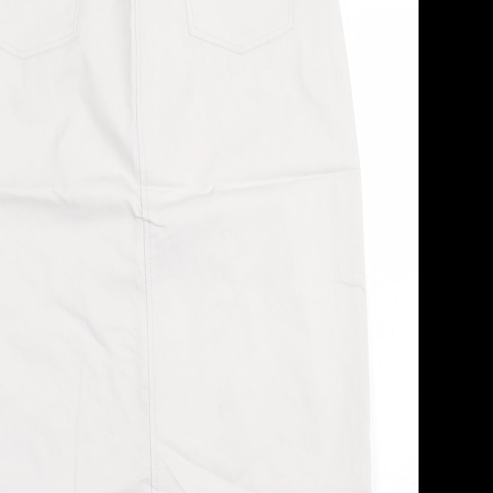 Zara Womens Grey Lyocell Wrap Skirt Size M Button