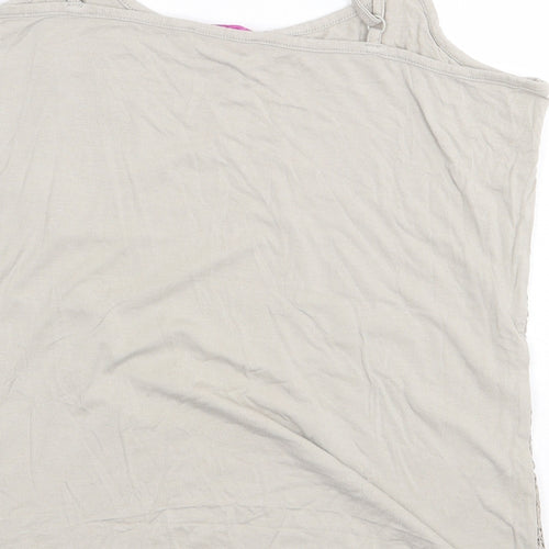 Per Una Womens Grey Viscose Camisole Tank Size 16 Round Neck