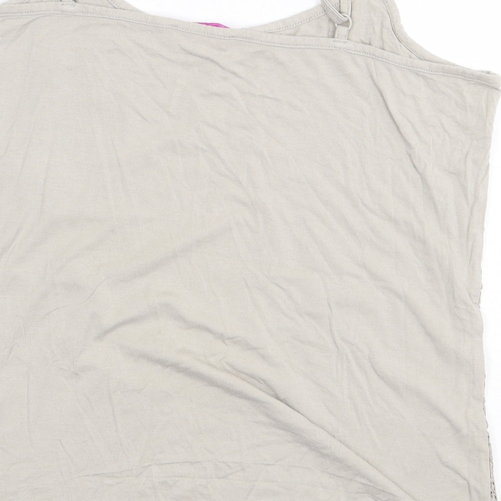 Per Una Womens Grey Viscose Camisole Tank Size 16 Round Neck