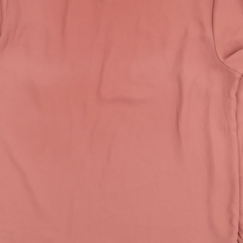 Primark Womens Pink Polyester Basic Blouse Size 14 Collared