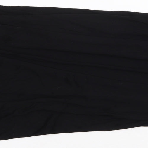 NEXT Womens Black Viscose A-Line Size 16 Scoop Neck Tie