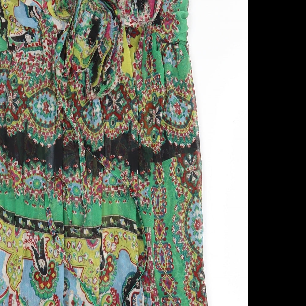 TFNC Womens Multicoloured Geometric Polyester A-Line Size XS Off the Shoulder Pullover