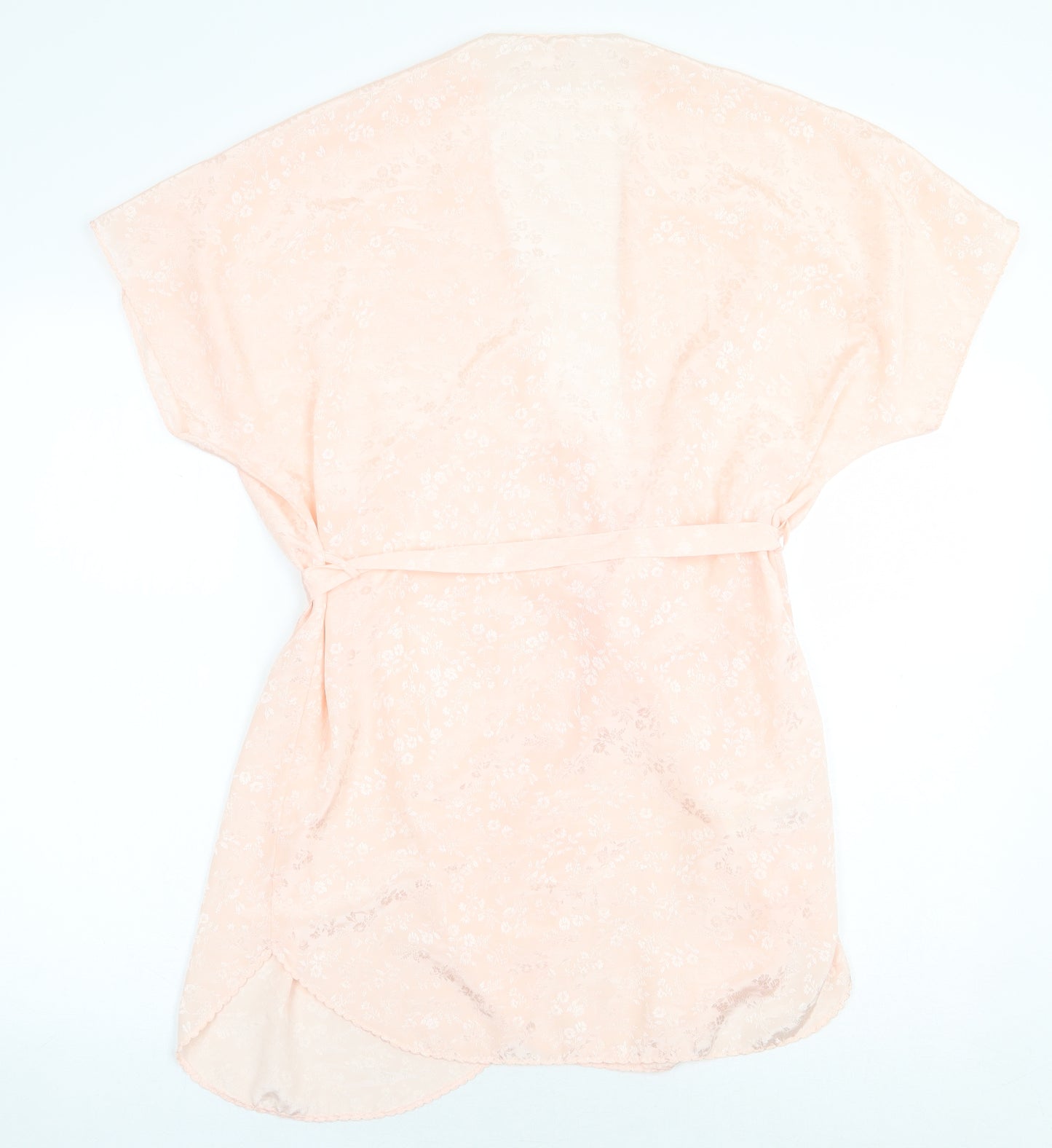 St Michael Womens Pink Fair Isle Polyester Wrap Blouse Size 12 V-Neck