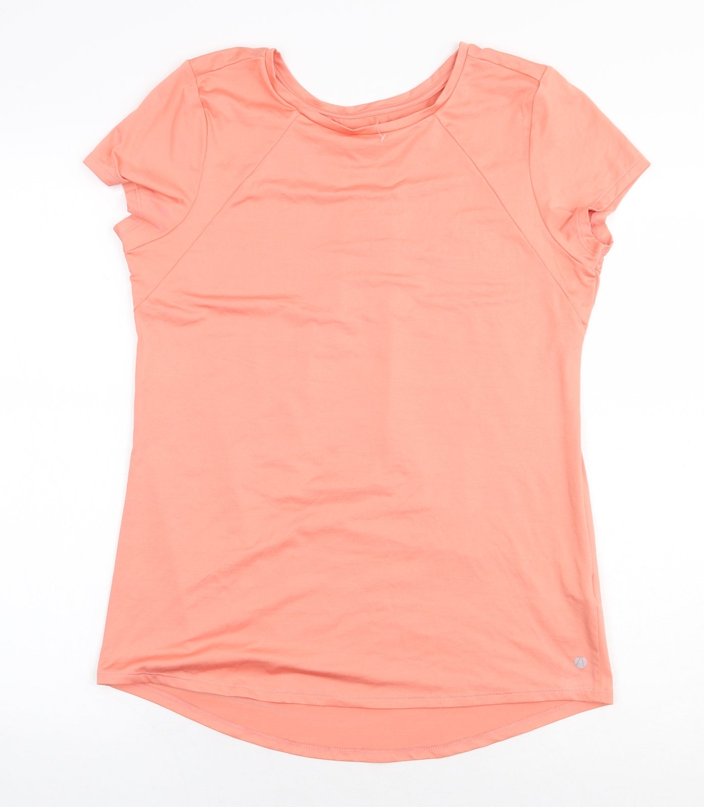 Marks and Spencer Womens Orange Polyester Basic Tank Size 12 Round Neck Pullover