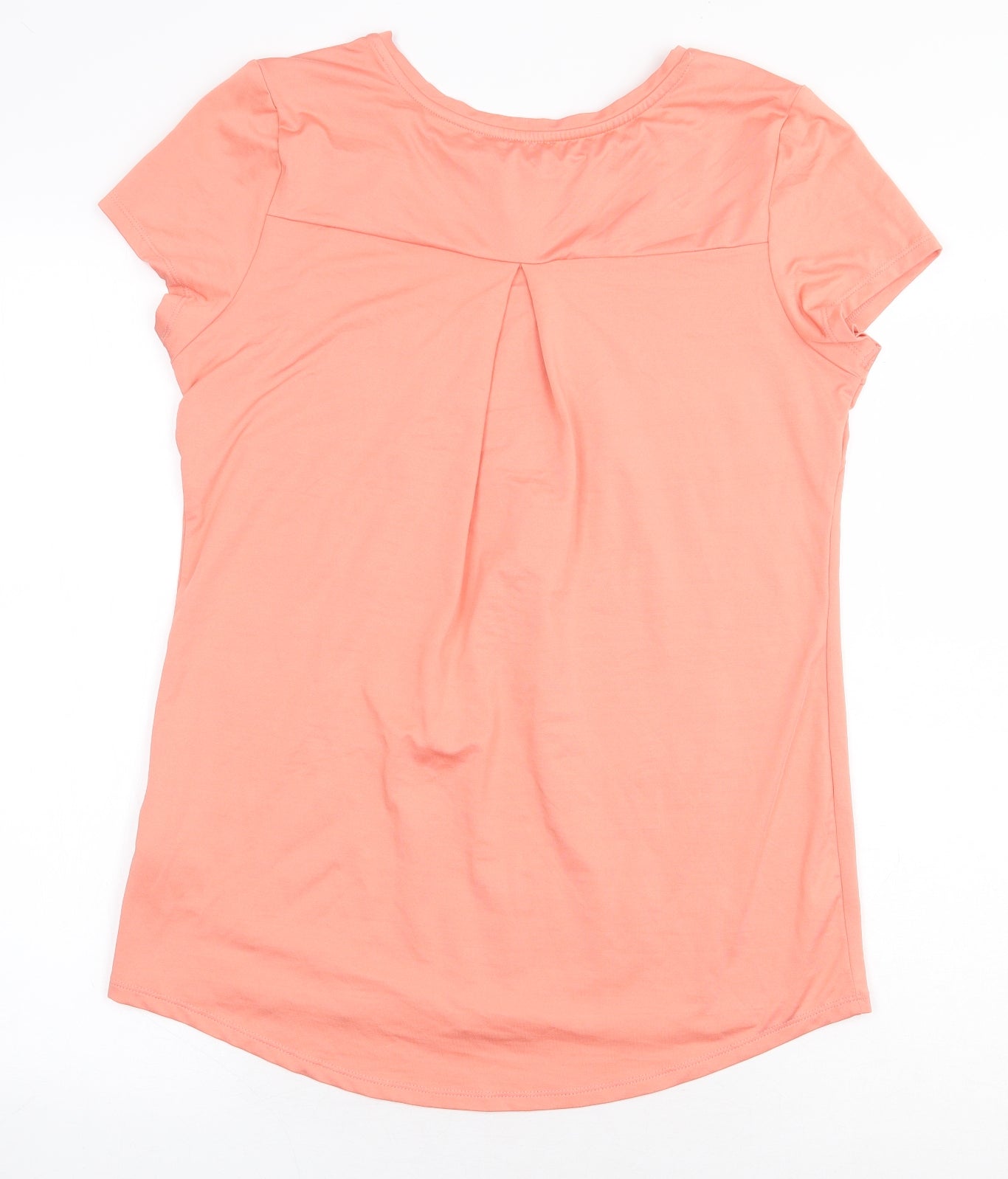 Marks and Spencer Womens Orange Polyester Basic Tank Size 12 Round Neck Pullover