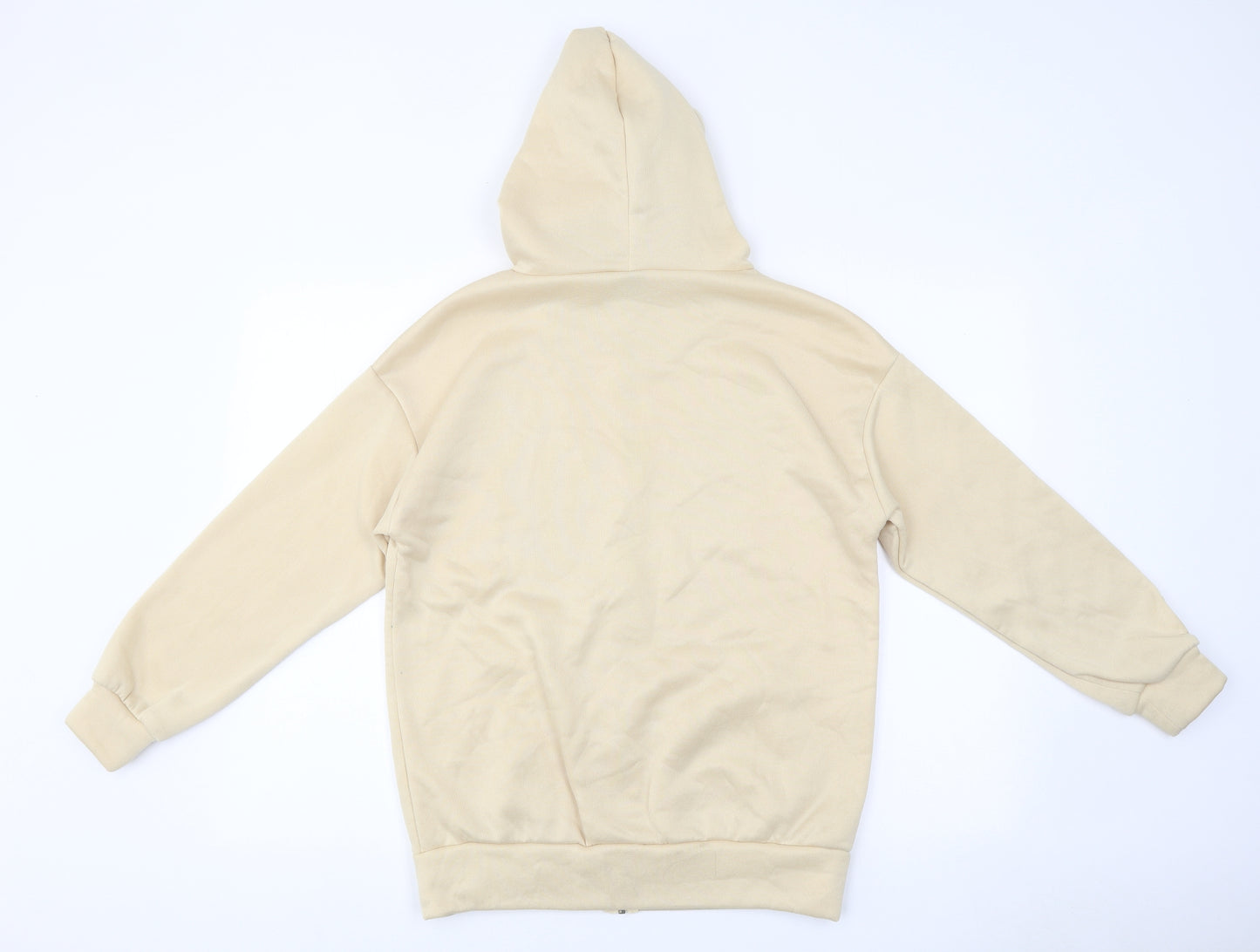 SheIn Womens Beige 100% Polyester Full Zip Hoodie Size XS Zip - Butterfly Pattern