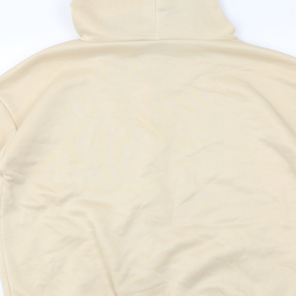 SheIn Womens Beige 100% Polyester Full Zip Hoodie Size XS Zip - Butterfly Pattern