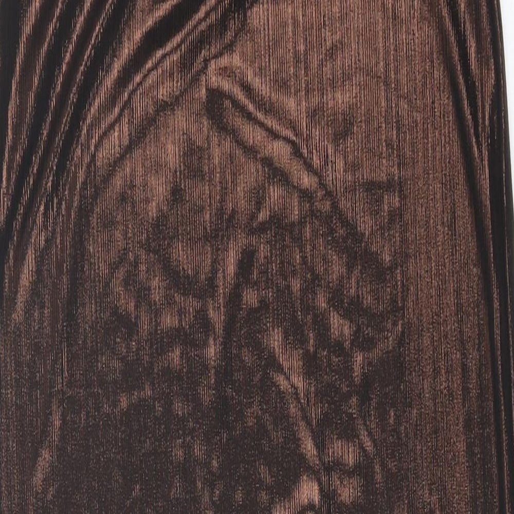 Glamorous Womens Brown Herringbone Polyester Straight & Pencil Skirt Size XS
