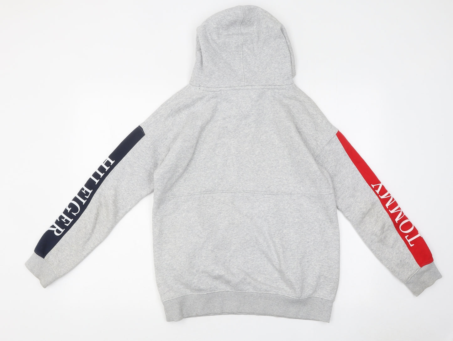 Tommy Hilfiger Boys Grey Cotton Pullover Hoodie Size 13-14 Years Pullover