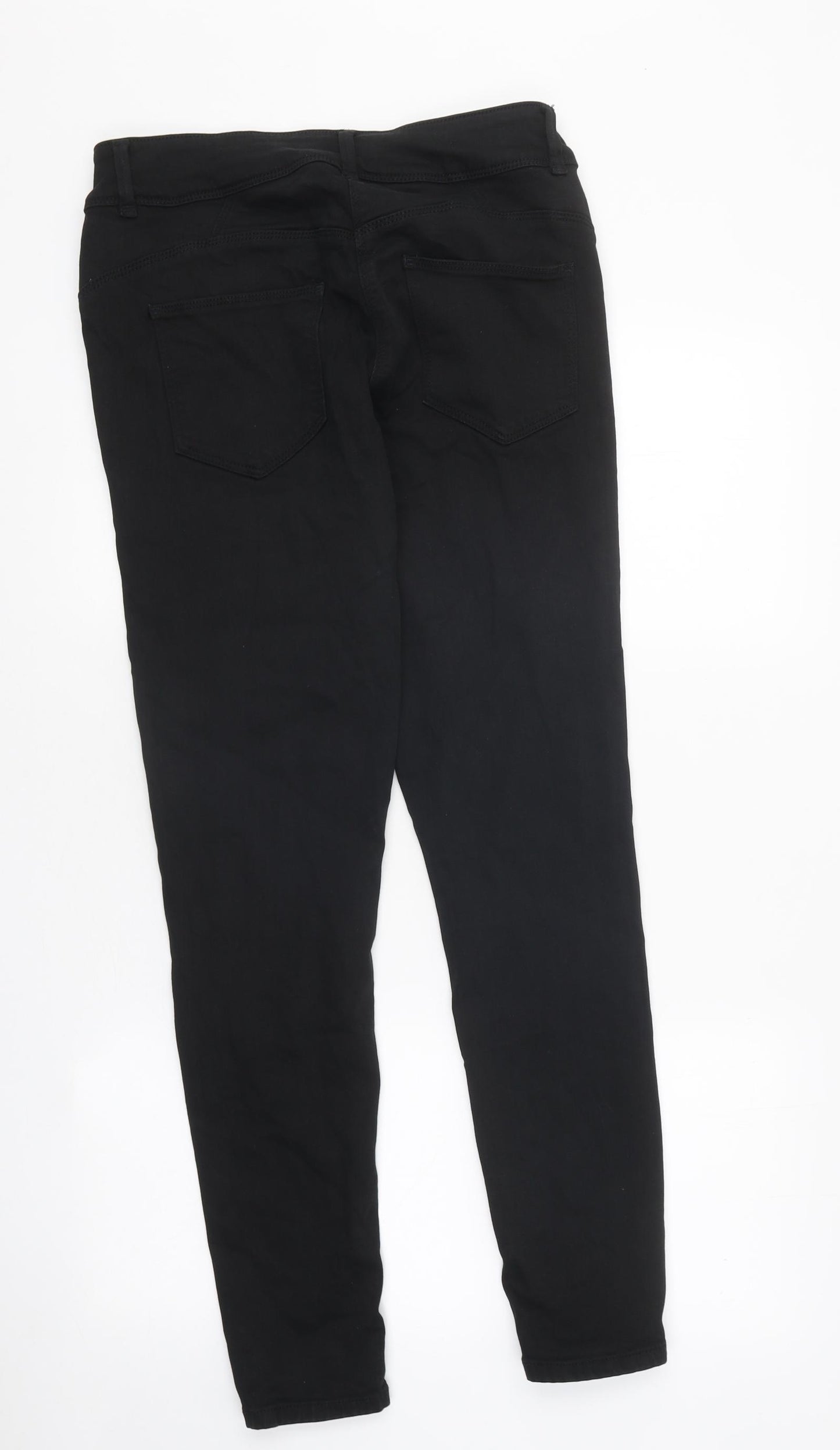 NEXT Womens Black Cotton Skinny Jeans Size 34 in L29 in Regular Zip