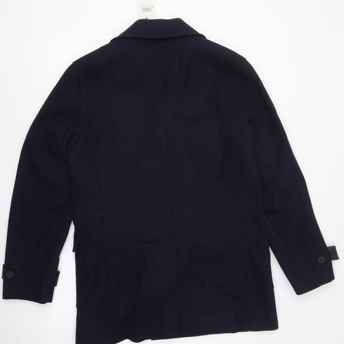Guards London Mens Blue Parka Coat Size L Button