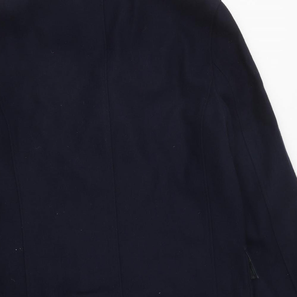 Guards London Mens Blue Parka Coat Size L Button