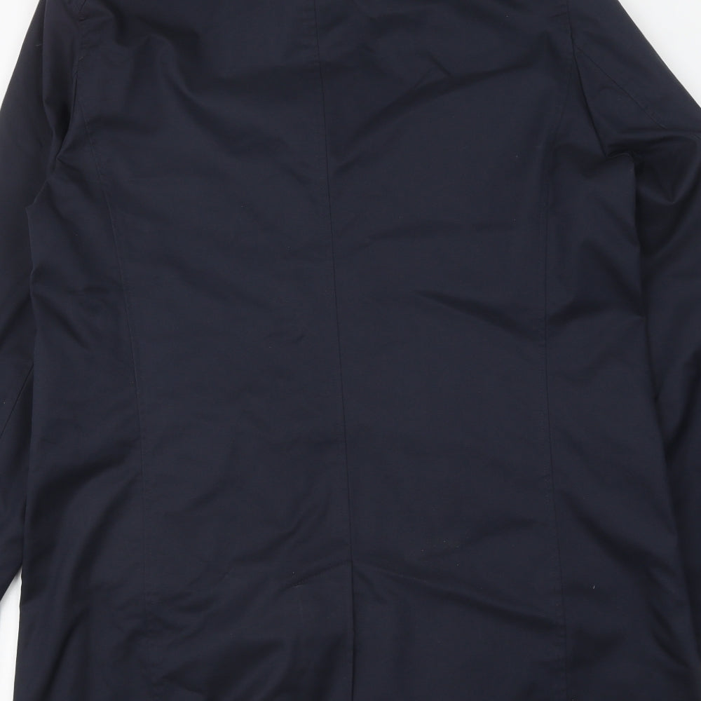 Guards London Mens Blue Pea Coat Coat Size LT Button
