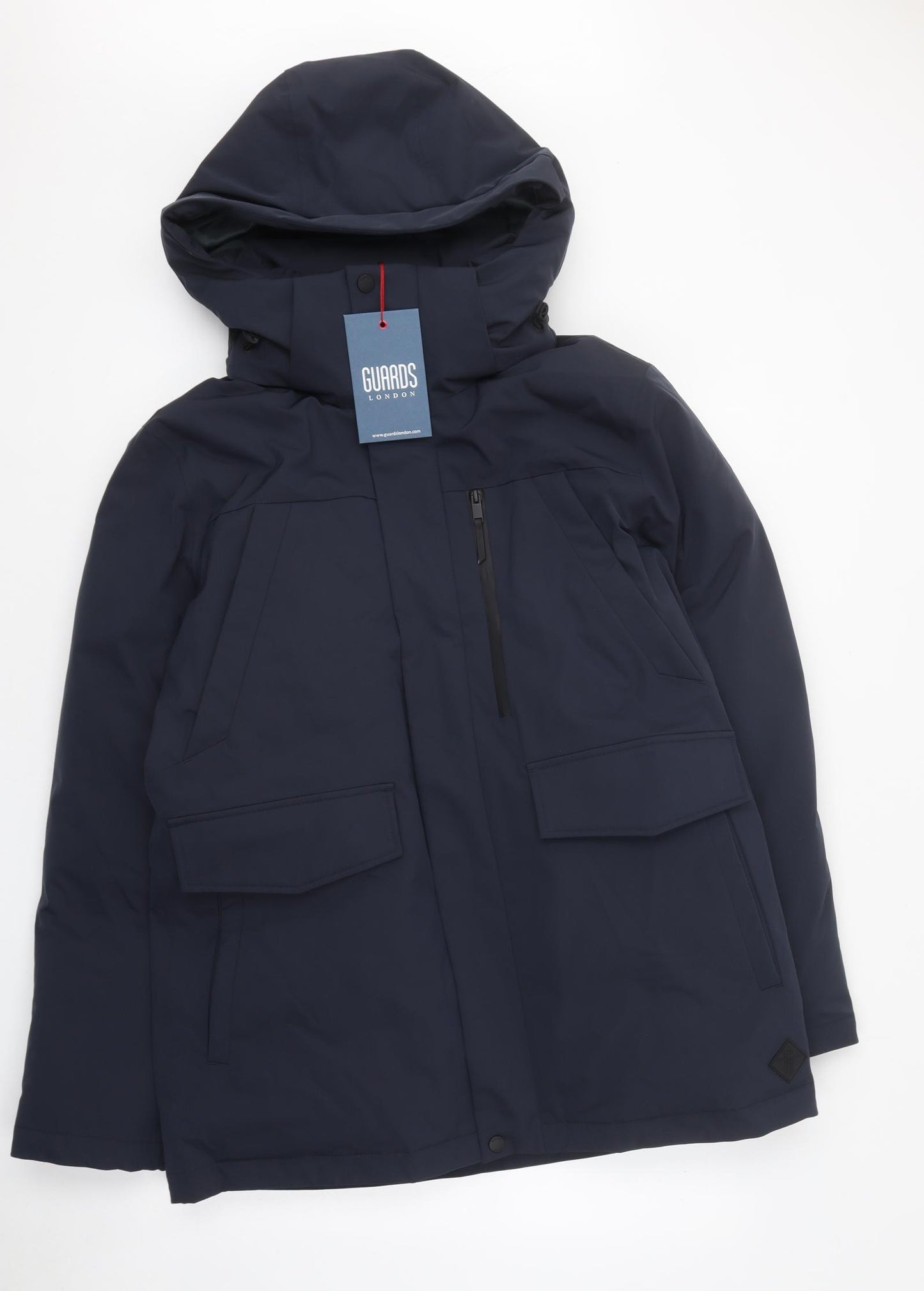 Guards London Mens Blue Rain Coat Coat Size MT Zip