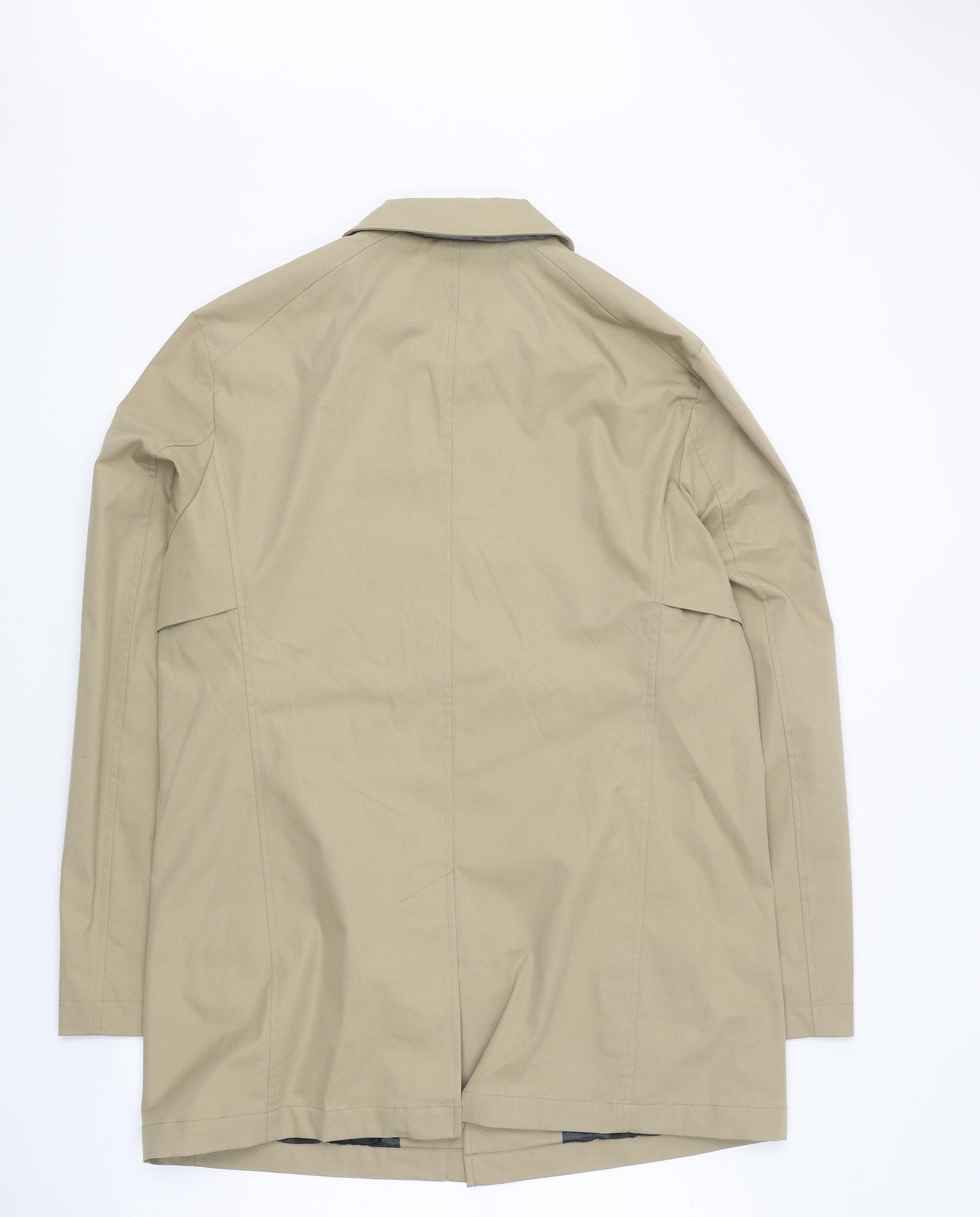 Guards London Mens Beige Overcoat Coat Size L Button