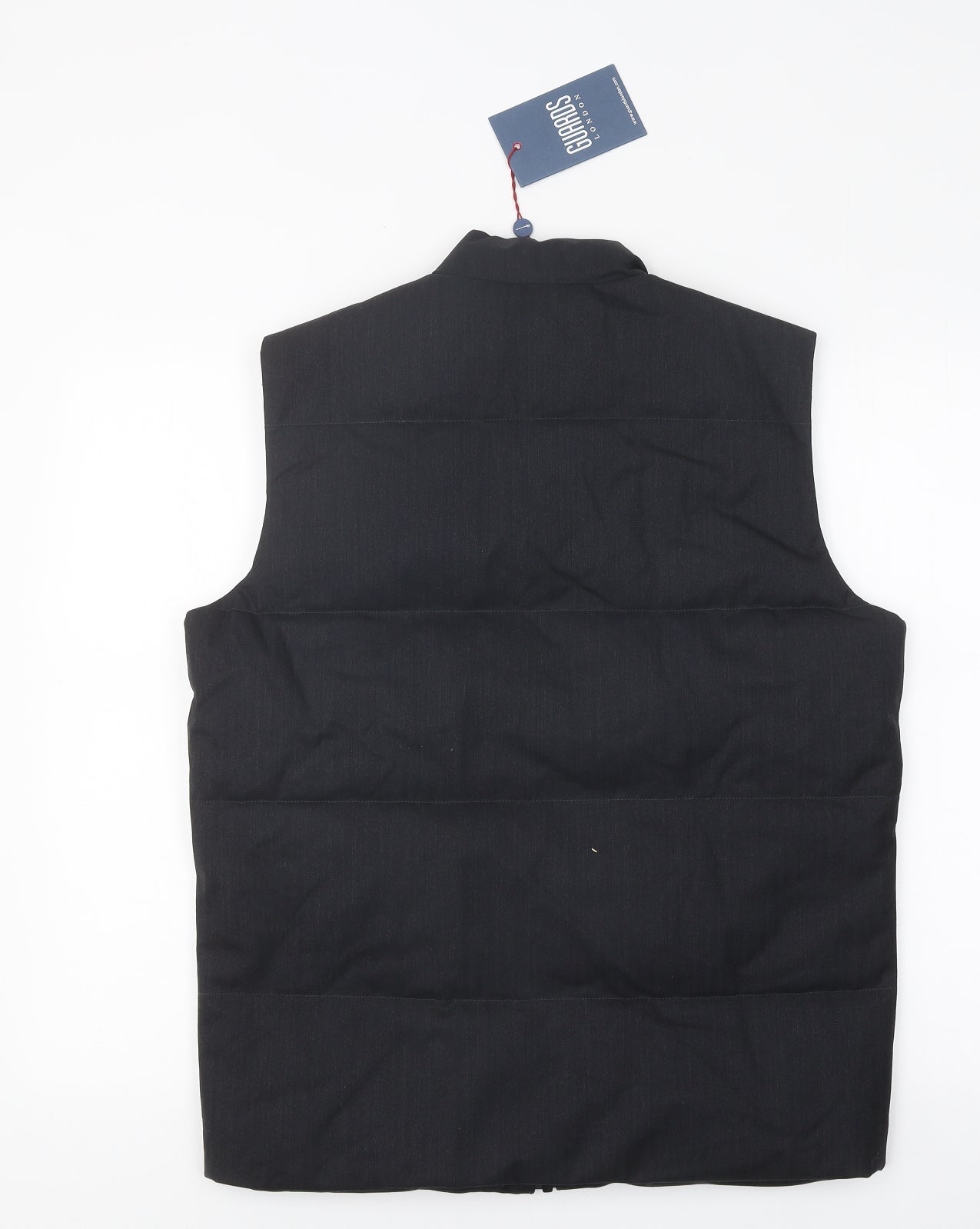 Guards London Mens Black Gilet Waistcoat Size S Zip