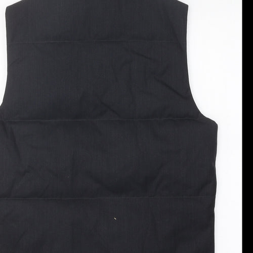 Guards London Mens Black Gilet Waistcoat Size S Zip