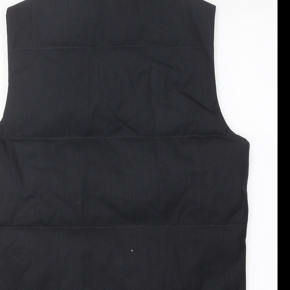 Guards London Mens Black Gilet Waistcoat Size S Zip