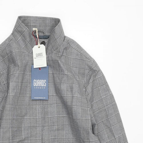 Guards London Mens Grey Plaid Jacket Size M Zip