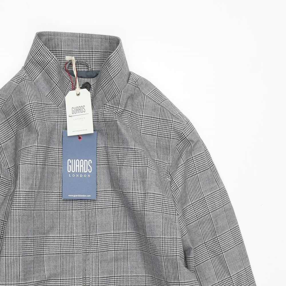 Guards London Mens Grey Plaid Jacket Size M Zip