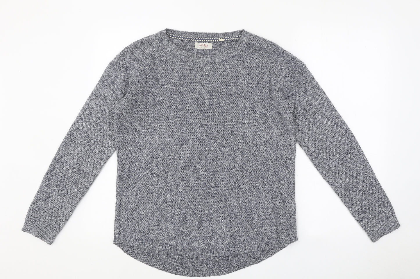 Fat Face Womens Blue Round Neck Cotton Pullover Jumper Size 10
