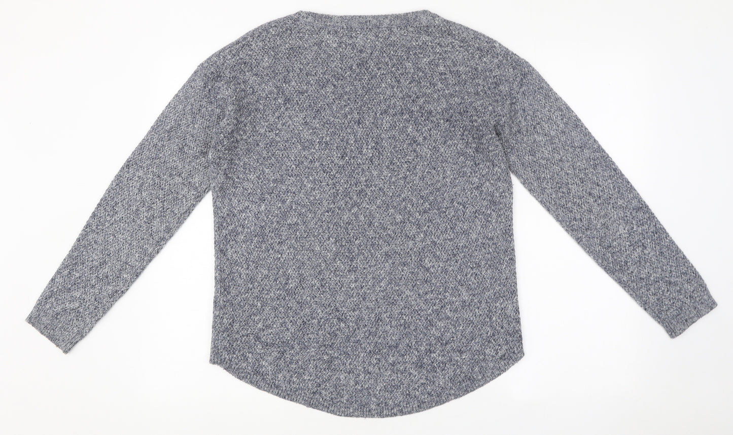 Fat Face Womens Blue Round Neck Cotton Pullover Jumper Size 10