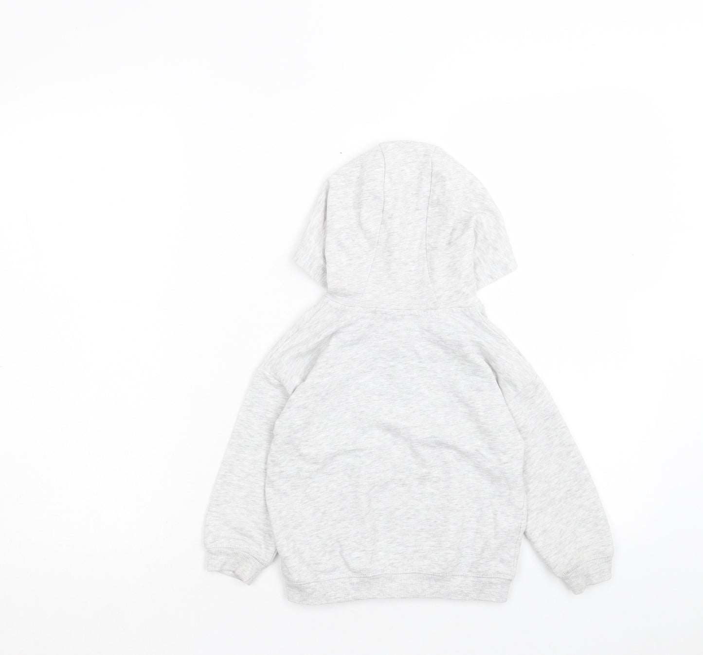 Matalan Girls Grey Cotton Full Zip Hoodie Size 2XL Zip - Heart Pattern