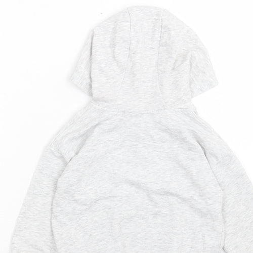 Matalan Girls Grey Cotton Full Zip Hoodie Size 2XL Zip - Heart Pattern