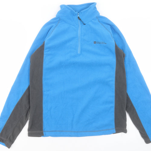 Mountain Warehouse Boys Blue Colourblock Polyester Pullover Sweatshirt Size 13 Years Zip