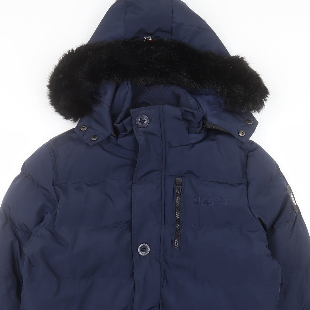 Dale of Norway Womens Blue Puffer Jacket Jacket Size L Zip