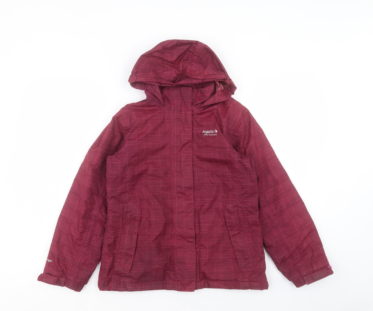 Regatta Girls Red Windbreaker Jacket Size 9-10 Years